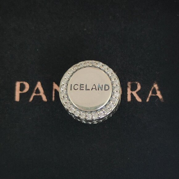 Pandora Iceland Flag Silver Charm Bead with box - Picture 2 of 8